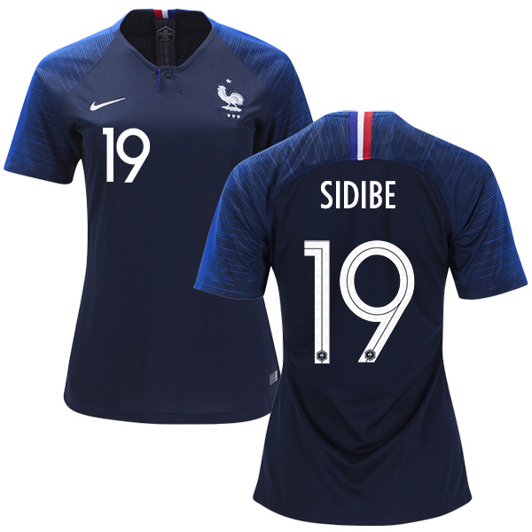 Women's France #19 Sidibe Home Soccer Country Jersey - Click Image to Close